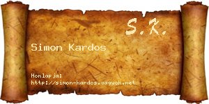 Simon Kardos névjegykártya
